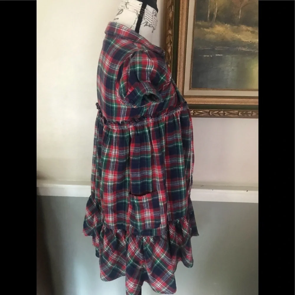 Ralph Lauren Plaid Short Sleeve Flannel Dress
